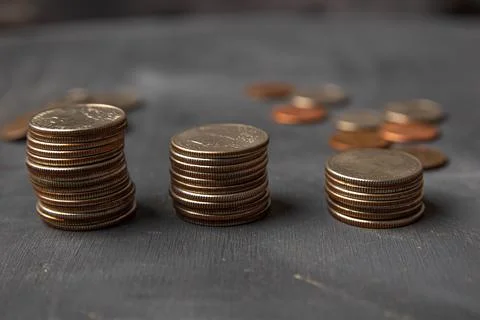 Coins saving Stock Photos