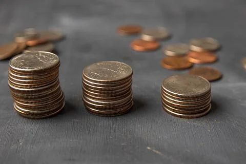 Coins saving Stock Photos