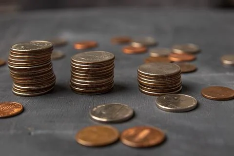 Coins saving Stock Photos