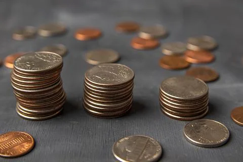 Coins saving Stock Photos