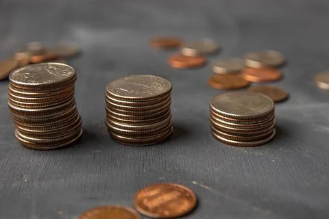 Coins saving Stock Photos