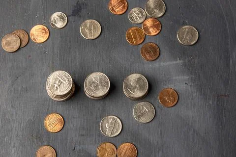 Coins saving Stock Photos