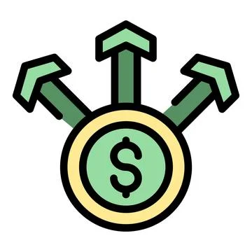 Coins scheme icon vector flat Ilustração Stock