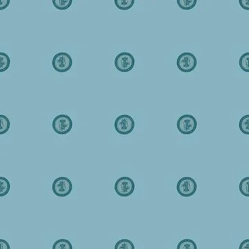 Coins seamless pattern. Hand drawn background from money. Stock Illustration
