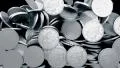 Coins silver fill screen transition money cash pile HD Footage