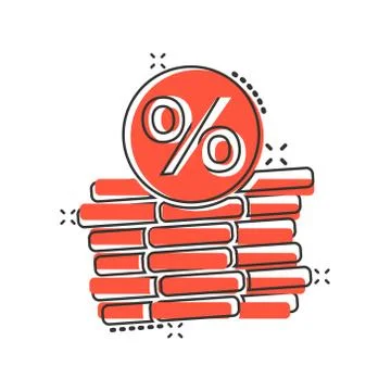 Coins stack icon in comic style. Dollar coin cartoon vector illustration on w 스톡 일러스트