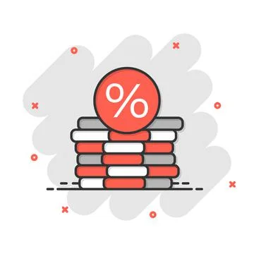 Coins stack icon in comic style. Dollar coin cartoon vector illustration on w Illustrazione stock