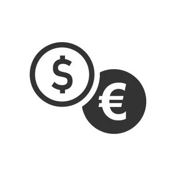 Coins stack icon in flat style. Dollar coin vector illustration on white isol Stockillustratie