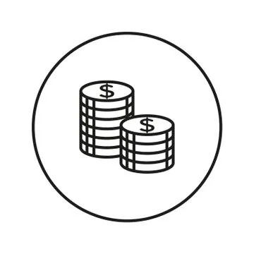 Coins stack. Icon Stock Illustration