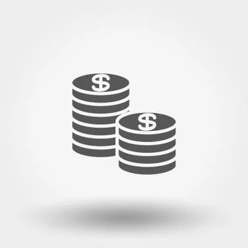 Coins stack. Icon Stock Illustration