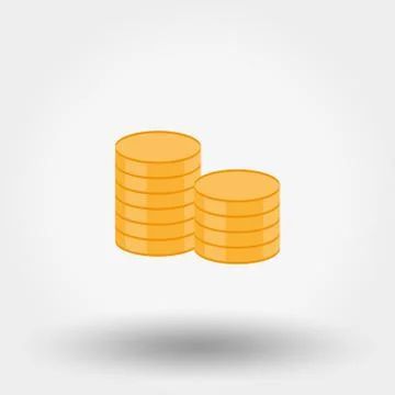Coins stack. Icon. Stock Illustration