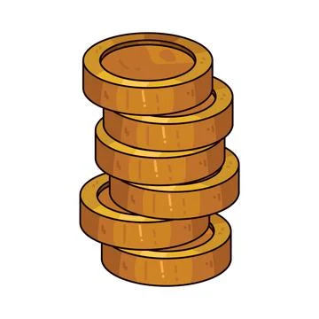 Coins stack illustration Stockillustratie