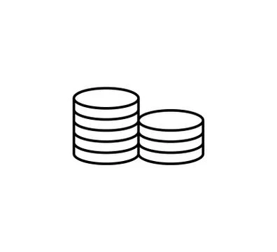 Coins stack, money icon. Vector illustration, flat design. Stock Illustration