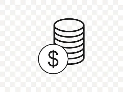 Coins stack, money icon. Vector illustration, flat design. Stock Illustration