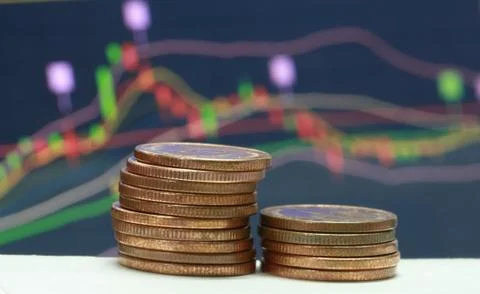 Coins stack Stock Photos