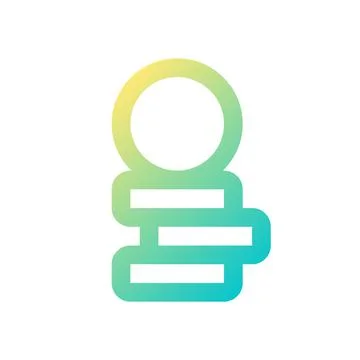 Coins stack pixel perfect gradient linear ui icon Stock Illustration
