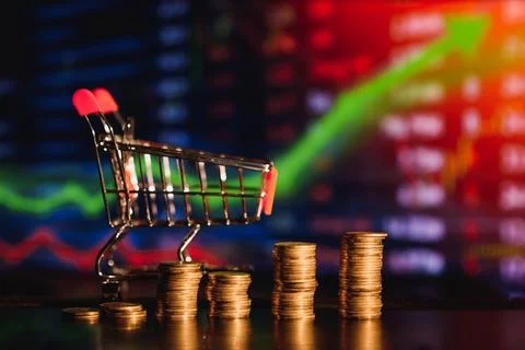 Coins stack step growing growth value increase profit rate up, The best exc.. Stock Photos