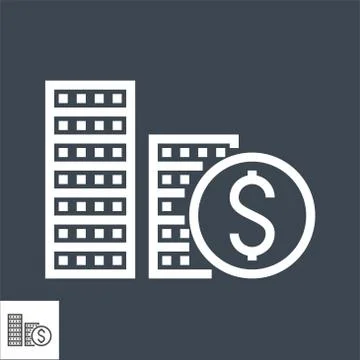 Coins Stack Thin Line Vector Icon Stock Illustration