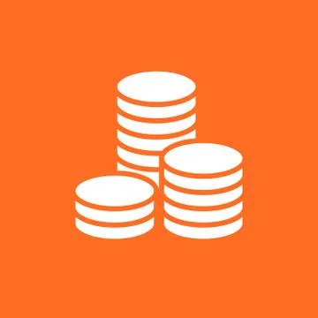 Coins stack vector illustration. Money stacked coins icon in flat style. 스톡 일러스트