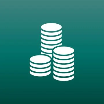 Coins stack vector illustration. Money stacked coins icon in flat style. 스톡 일러스트