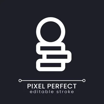 Coins stack white linear ui icon for dark theme Stockillustratie