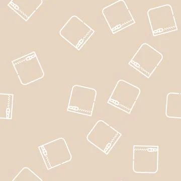 Coins storage pocket line vector seamless pattern 库存插图