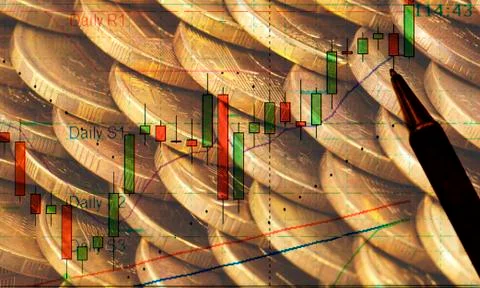 Coins texture Stock Photos