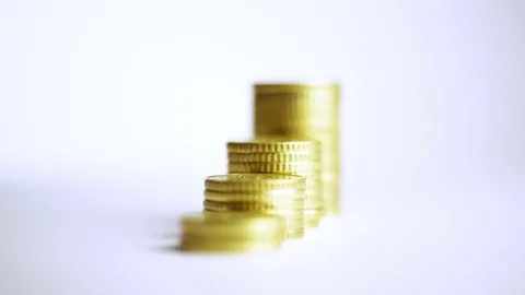 Coins turning on Stock Footage 81800396