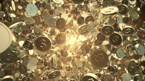 COINS USD Stock Footage 105615970