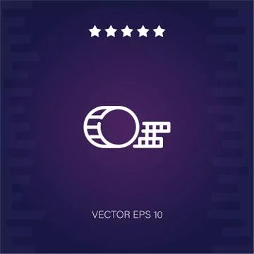 Coins vector icon Stock Illustration