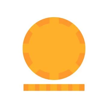 Coins vector icon. Vector money symbol. Vector flat illustration Stock Illustration