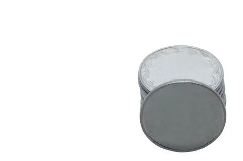 Coins on white background. Stock Photos