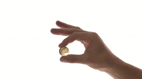 Coins_euro_hand_2E_4 Video stock 11899423