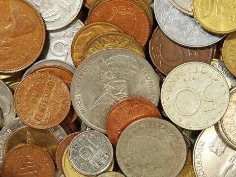 Coins.background Stock Photos