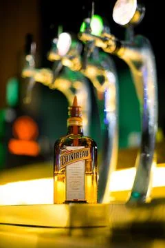 Cointreau In Bar Stock Photos