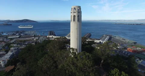 Coit Tower Circle Vídeos de archivo 60056372