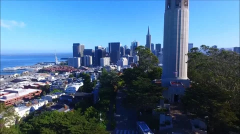 Coit Tower in  San Francisco 스톡 동영상 63240124