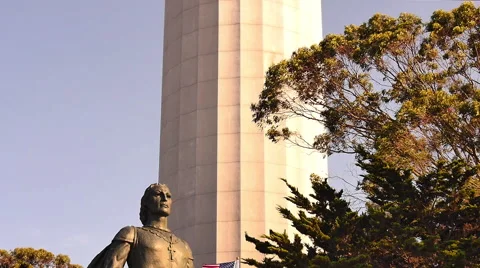 Coit Tower Tilt Stock Footage 45043810