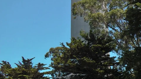 Coit Tower Zoom Up Stock Footage 72496731