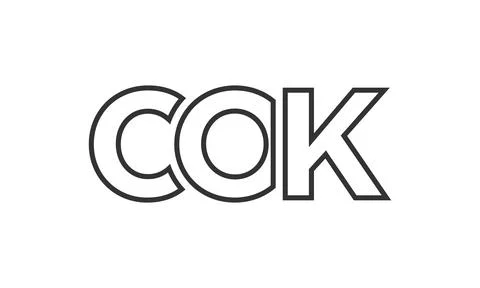 COK logo design template with strong and modern bold text. Initial based ve.. Stock Illustration