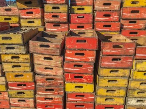 Coke Boxes Stock Photos