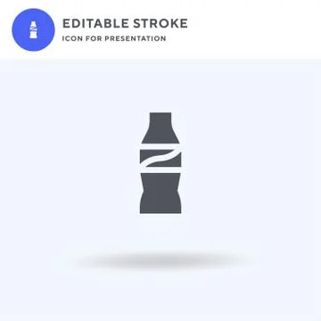 Coke icon vector, filled flat sign, solid pictogram isolated on white, logo i Illustrazione stock