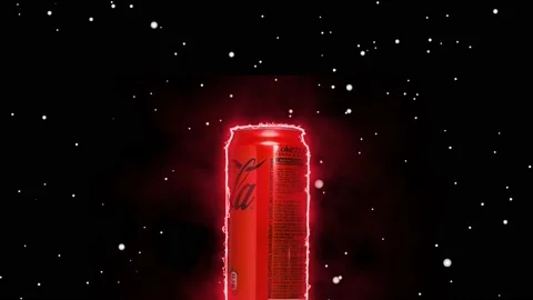 Coke zero sugar in levitation and saber effect Stock Footage 159400322