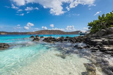 Coki Point Beach in St Thomas, USVI, Caribbean Stock Photos