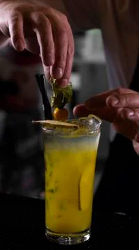 Coktail with ananas Foto stock