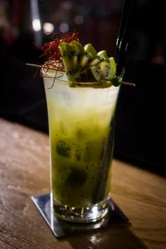 Coktail with kiwi Stock Photos