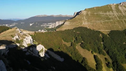 Col de la Bataille, Ombleze. In the Vercors mountains in France Stock Footage 260086072