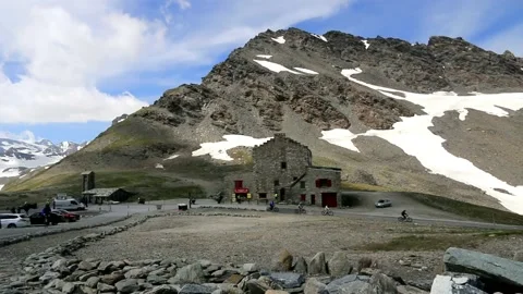 Col de l'Iseran in the Alps between Maurienne and Isère. France. Stock Footage 202181811