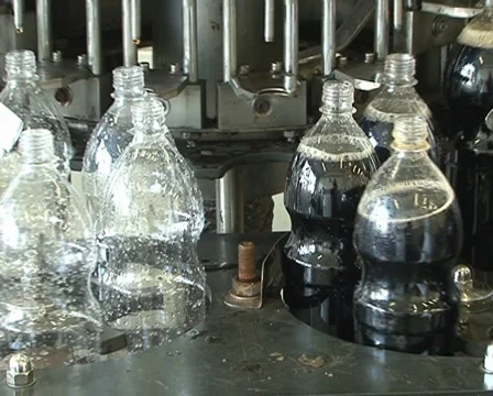 Cola bootling conveyor Stock Footage 2103875