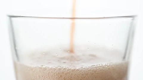 Cola with bubbles in glass. Stock Footage 234415642